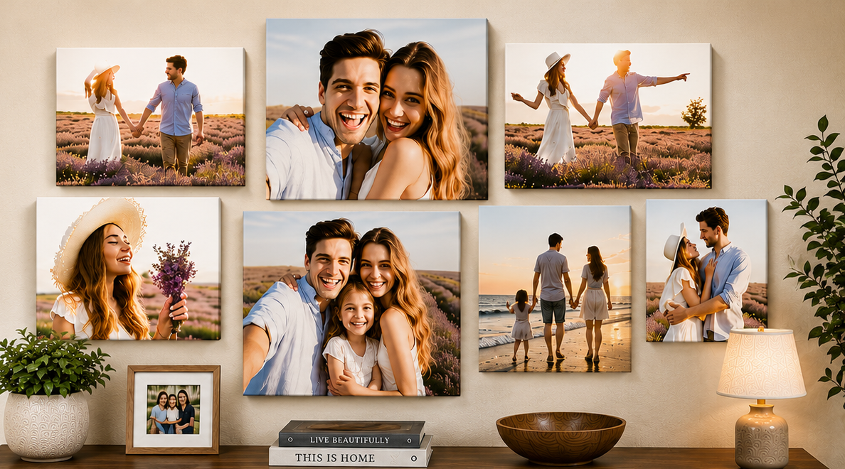 Family memory printed as wall canvas